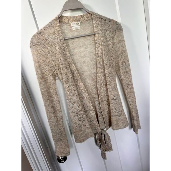 Anthropologie Meadow Rue Women's Wesley Wrap Cardigan Sweater Ivory Size XS - Picture 5 of 13